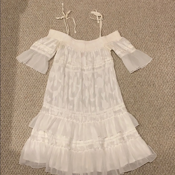 Free People White Ruffle Dress - Picture 2 of 4